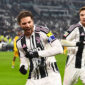 TURIN, ITALY - DECEMBER 2: Manuel Locatelli of Juventus FC celebrates after scoring the team's second goal during the Coppa Italia match between Juventus FC and Udinese Calcio at Allianz Stadium on December 2, 2025 in Turin, Italy. (Photo by Alberto Gandolfo/BSR Agency/Getty Images)