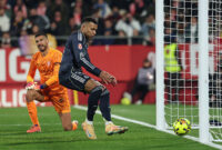 GIRONA, SPAIN - NOVEMBER 30: Kylian Mbappe of Real Madrid CF after scoring a goal during the Spanish league, La Liga EA Sports, football match played between Girona FC and Real Madrid C.F. at Montilivi stadium on November 30, 2025 in Girona, Spain. (Photo By Irina R. Hipolito/Europa Press via Getty Images)
