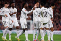 BILBAO, SPAIN - DECEMBER 03: Kylian Mbappé, player of Real Madrid, in action during the LaLiga EA Sports match between Athletic Club and Real Madrid CF at Estadio de San Mames on December 03, 2025 in Bilbao, Spain. (Photo by Pedro Castillo/Real Madrid via Getty Images)