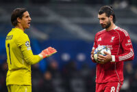 MILANO, ITALY - DECEMBER 9: Yann Sommer of FC Internazionale Milano, Dominik Szoboszlai of Liverpool FC during the UEFA Champions League 2025/26 League Phase MD4 match between FC Internazionale Milano and Liverpool FC at Giuseppe Meazza Stadium on December 9, 2025 in Milano, Italy. (Photo by Alberto Gandolfo/BSR Agency/Getty Images)
