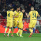 TURIN, ITALY - DECEMBER 08:  Christian Pulisic of AC Milan celebrates with team-mates after scoring the goal during the Serie A match between Torino FC and AC Milan at Stadio Olimpico di Torino on December 08, 2025 in Turin, Italy. (Photo by Claudio Villa/AC Milan via Getty Images)