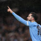 MANCHESTER, ENGLAND - DECEMBER 17:  Manchester City's Rayan Cherki celebrates scoring the opening goal during the Carabao Cup Quarter Final match between Manchester City and Brentford at Etihad Stadium on December 17, 2025 in Manchester, England. (Photo by Lee Parker - CameraSport via Getty Images)
