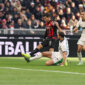 MILAN, ITALY - DECEMBER 14:  Christian Pulisic of AC Milan in action during the Serie A match between AC Milan and US Sassuolo Calcio at Giuseppe Meazza Stadium on December 14, 2025 in Milan, Italy. (Photo by Claudio Villa/AC Milan via Getty Images)