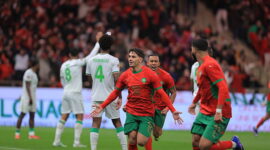 RABAT, MOROCCO - DECEMBER 21: Brahim Diaz (10) of Morocco celebrates after scoring a goal during the opening match of the 35th Africa Cup of Nations (AFCON 2025) between Morocco and Comoros at Prince Moulay Abdellah Stadium in Rabat, Morocco on December 21, 2025. (Photo by Fareed Kotb/Anadolu via Getty Images)