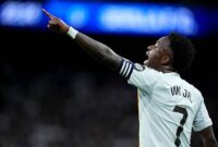 MADRID, SPAIN - DECEMBER 20: Vinicius Junior of Real Madrid CF gestures during the Spanish League, LaLiga EA Sports, football match played between Real Madrid and Sevilla FC at Bernabeu Stadium on December 20, 2025, in Madrid, Spain. (Photo By Oscar J. Barroso/Europa Press via Getty Images)