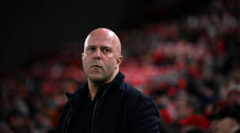 LIVERPOOL, ENGLAND - JANUARY 01: (THE SUN OUT, THE SUN ON SUNDAY OUT) Arne Slot, Manager of Liverpool, looks on prior to the Premier League match between Liverpool and Leeds United at Anfield on January 01, 2026 in Liverpool, England. (Photo by Liverpool FC/Liverpool FC via Getty Images)