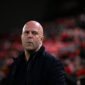 LIVERPOOL, ENGLAND - JANUARY 01: (THE SUN OUT, THE SUN ON SUNDAY OUT) Arne Slot, Manager of Liverpool, looks on prior to the Premier League match between Liverpool and Leeds United at Anfield on January 01, 2026 in Liverpool, England. (Photo by Liverpool FC/Liverpool FC via Getty Images)